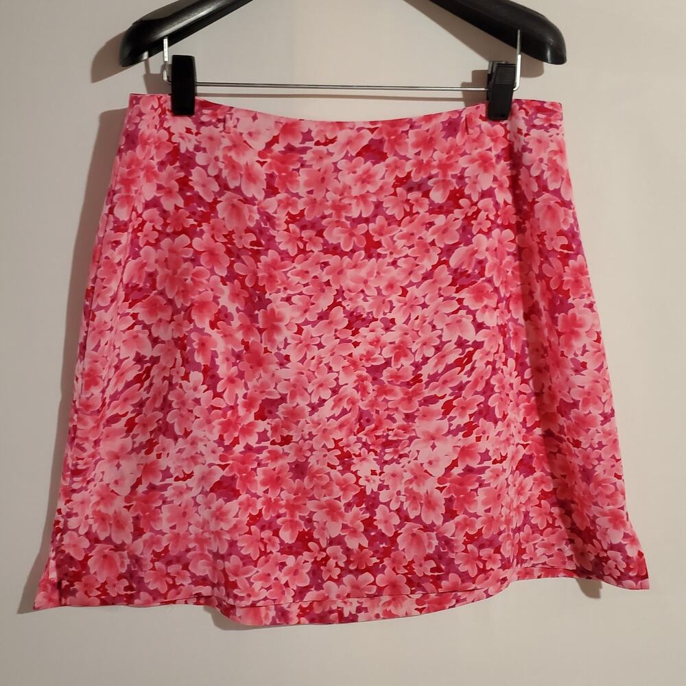 Exact Change! Vtg 90s Y2K Floral Fairycore Mini Skirt Womens Junior Size 13 Pink